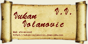 Vukan Volanović vizit kartica